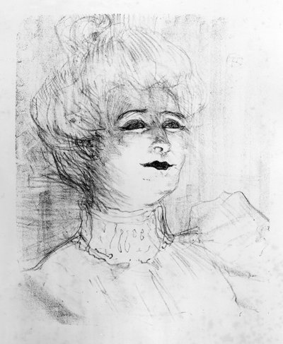 Retrato de Marie-Louise Marsy en el escenario, 1898 de Henri de Toulouse Lautrec